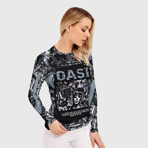 Женский рашгард Oasis на фоне гитар / 3D-принт – фото 3