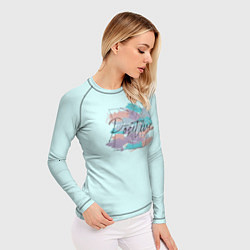 Рашгард женский Mind positive, цвет: 3D-принт — фото 2