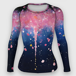 Женский рашгард Розово-синяя текстура