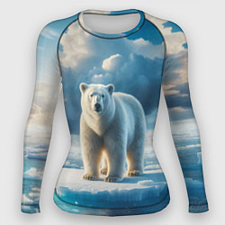Рашгард женский Полярный медведь на льдине, цвет: 3D-принт