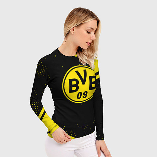 Женский рашгард Borussia полосы / 3D-принт – фото 3