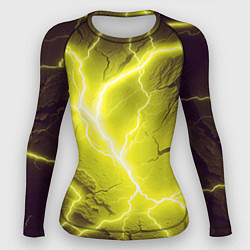 Рашгард женский Color yellow black, цвет: 3D-принт