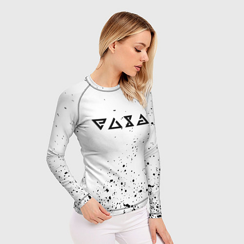 Женский рашгард Ведьмак брызги красок / 3D-принт – фото 3