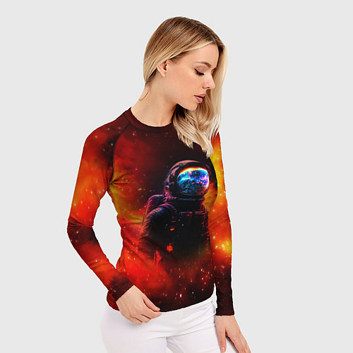 Женский рашгард Космос огненный / 3D-принт – фото 3