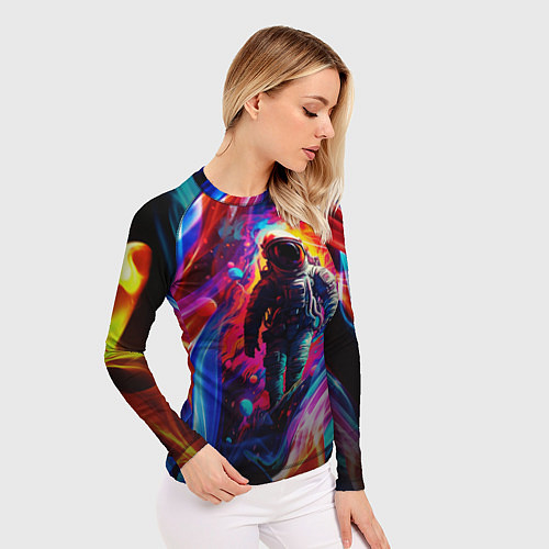 Женский рашгард Космос пламенный / 3D-принт – фото 3