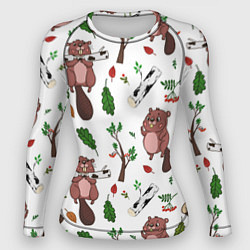 Женский рашгард Бобер и полено