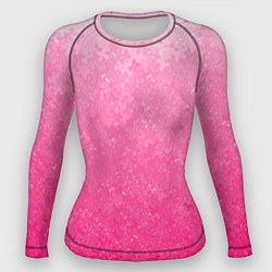 Рашгард женский Розовый градиент с узором, цвет: 3D-принт
