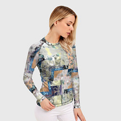 Рашгард женский Цветочная геометрическая абстракция, цвет: 3D-принт — фото 2