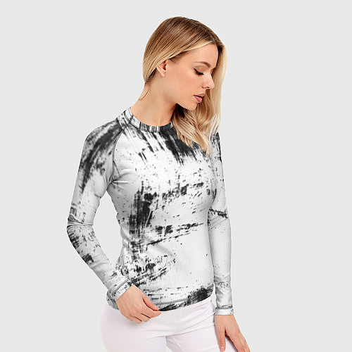 Женский рашгард Color black and white / 3D-принт – фото 3