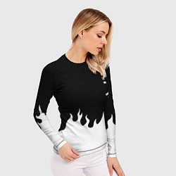 Рашгард женский Ювентус белый огонь, цвет: 3D-принт — фото 2