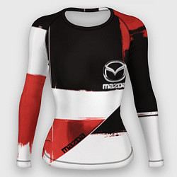 Рашгард женский Mazda логотип, цвет: 3D-принт