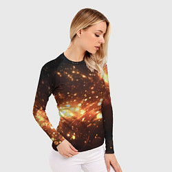 Рашгард женский Искры и огоньки текстура, цвет: 3D-принт — фото 2