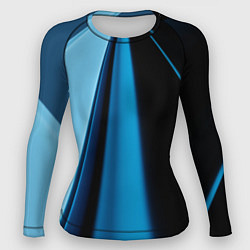 Рашгард женский Black blue, цвет: 3D-принт