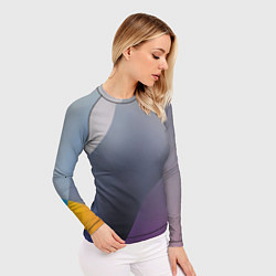 Рашгард женский Color grey with stripes, цвет: 3D-принт — фото 2