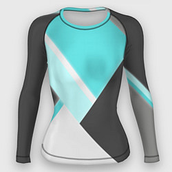 Рашгард женский Color black blue, цвет: 3D-принт