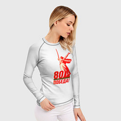 Рашгард женский Победа 80 лет, цвет: 3D-принт — фото 2