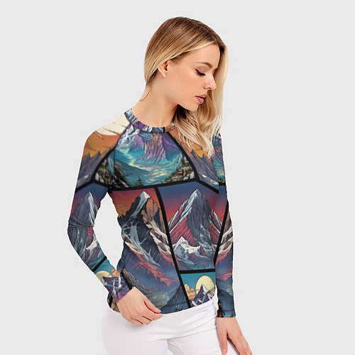 Женский рашгард Горы в стиле фэнтези / 3D-принт – фото 3