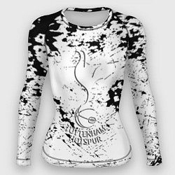 Рашгард женский Тоттенхэм черно белые краски, цвет: 3D-принт