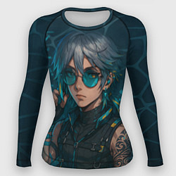 Рашгард женский Аль-Хайтам в стиле киберпанка, цвет: 3D-принт