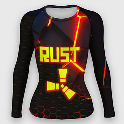 Рашгард женский Rust hexagon краски, цвет: 3D-принт