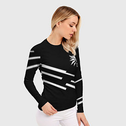 Рашгард женский Ведьмак лого геометрия, цвет: 3D-принт — фото 2