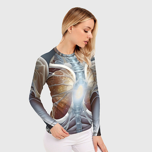 Женский рашгард Рентген и скелет / 3D-принт – фото 3