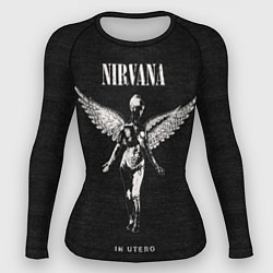 Рашгард женский Nirvana in utero обложка альбома, цвет: 3D-принт