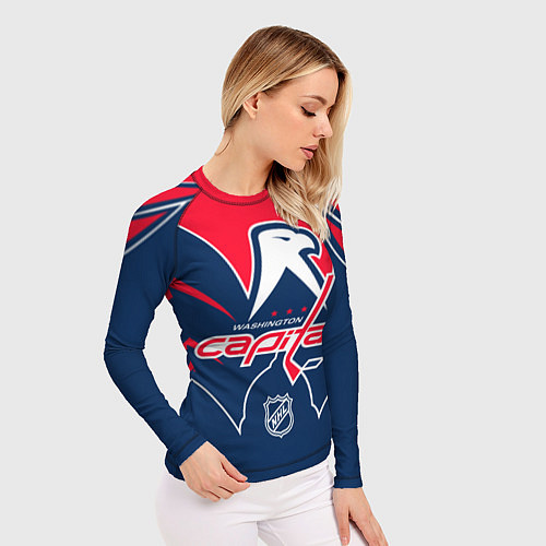 Женский рашгард Washington Capitals NHL / 3D-принт – фото 3