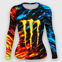 Рашгард женский Monster energy огонь и лёд искры, цвет: 3D-принт