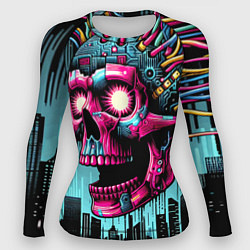 Рашгард женский Cyber skull - ai art fantasy, цвет: 3D-принт