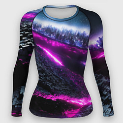 Рашгард женский Фентази город неон, цвет: 3D-принт