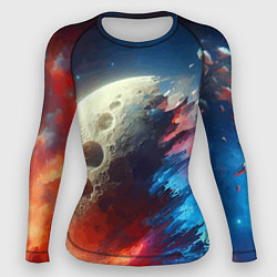 Рашгард женский Разрыв космического тела - нейроарт, цвет: 3D-принт