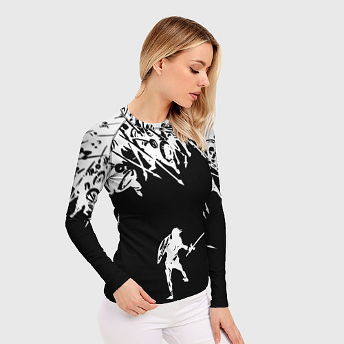 Женский рашгард И один в поле воин / 3D-принт – фото 3