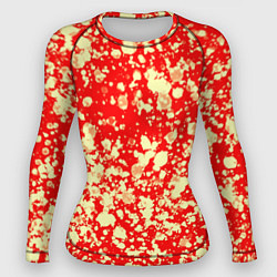 Женский рашгард Пятнистый красно-жёлтый