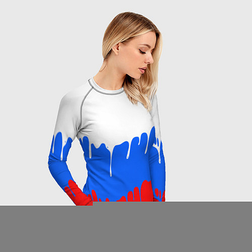 Женский рашгард Патриот - флаг / 3D-принт – фото 3