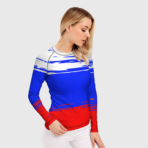Женский рашгард Патриот - флаг / 3D-принт – фото 3