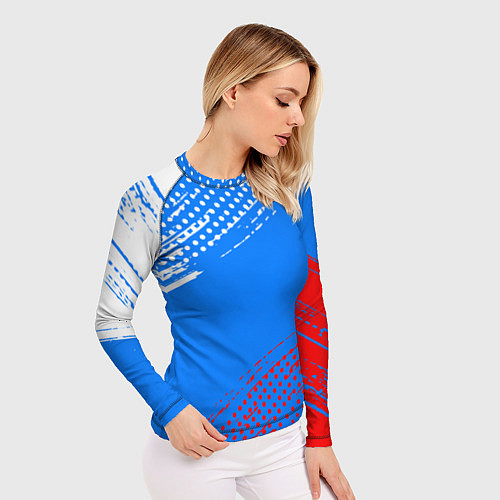 Женский рашгард Патриот - флаг / 3D-принт – фото 3