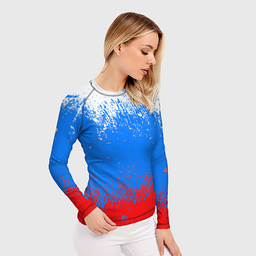 Женский рашгард Патриот - флаг / 3D-принт – фото 3