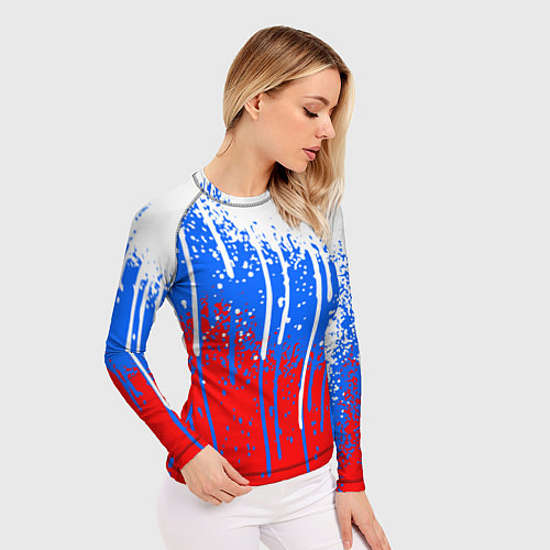Женский рашгард Патриот - флаг / 3D-принт – фото 3