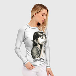 Рашгард женский Пеппи - цитата про добро и жизнь, цвет: 3D-принт — фото 2