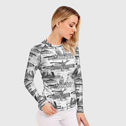 Рашгард женский Питер и корюшка, цвет: 3D-принт — фото 2