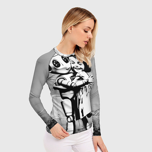 Женский рашгард ИИ и девочка с красным шариком / 3D-принт – фото 3