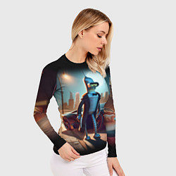 Рашгард женский Бендер с пистолетом - Нью-Йоркская мафия, цвет: 3D-принт — фото 2