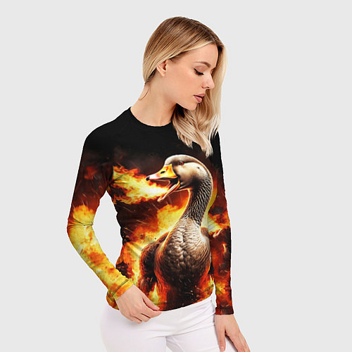 Женский рашгард Огненный гусь / 3D-принт – фото 3