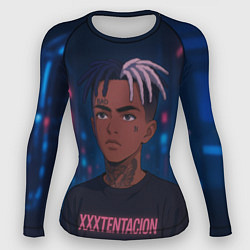 Рашгард женский XXXTentacion - Неоновый аниме арт, цвет: 3D-принт