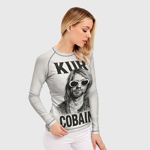 Женский рашгард Kurt Cobain - grunge-art / 3D-принт – фото 3