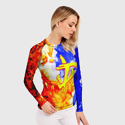 Рашгард женский Doom битва огня, цвет: 3D-принт — фото 2