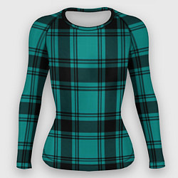 Рашгард женский Checkered dark blue, цвет: 3D-принт