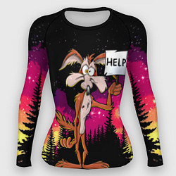 Рашгард женский Кайот в лесу, цвет: 3D-принт