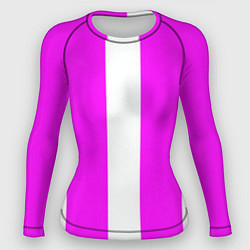 Рашгард женский Color white pink line, цвет: 3D-принт
